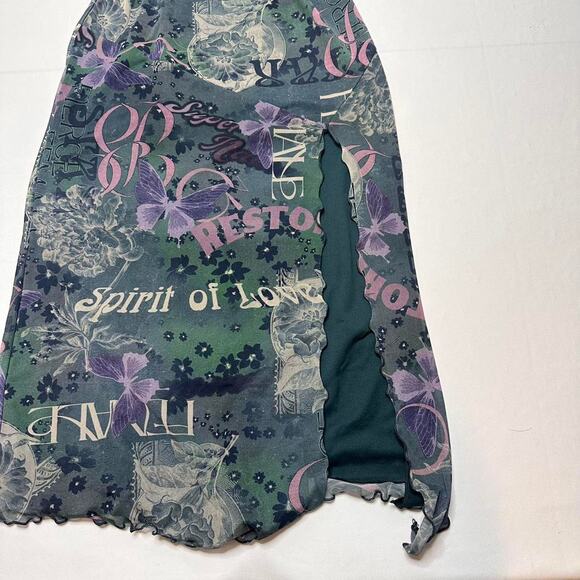 Urban OutFitters Size Small Vintage Long Sleeveless Slit Maxi Dress - Picture 3 of 6